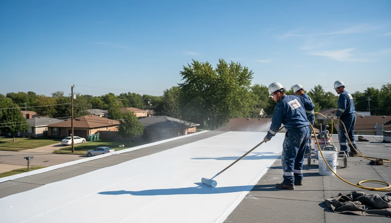 Commercial roof coating in Evangeline, LA near me